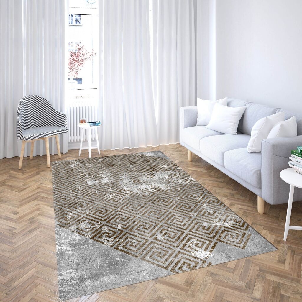 Conceptum Hypnose tepih CG_51, pravougaoni, 140 x 220 cm, sivo-braon