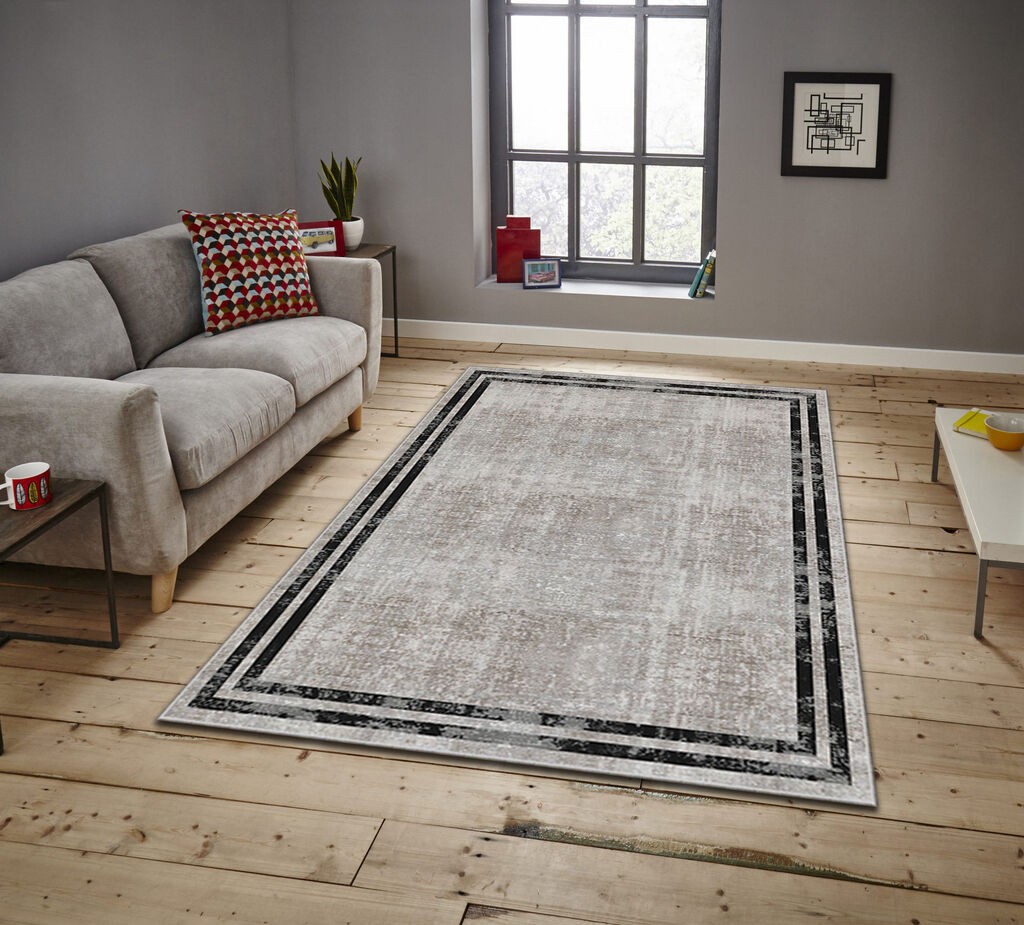 Conceptum Hypnose tepih Asr Crpt-129, pravokutni, 100 x 140 cm, svijetlo siva