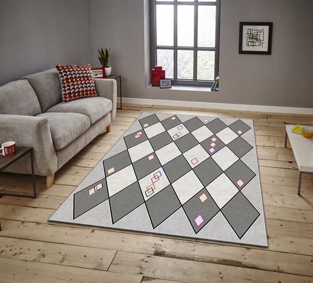 Conceptum Hypnose tepih Asr Crpt-66, pravougaoni, 80 x 140 cm, siva