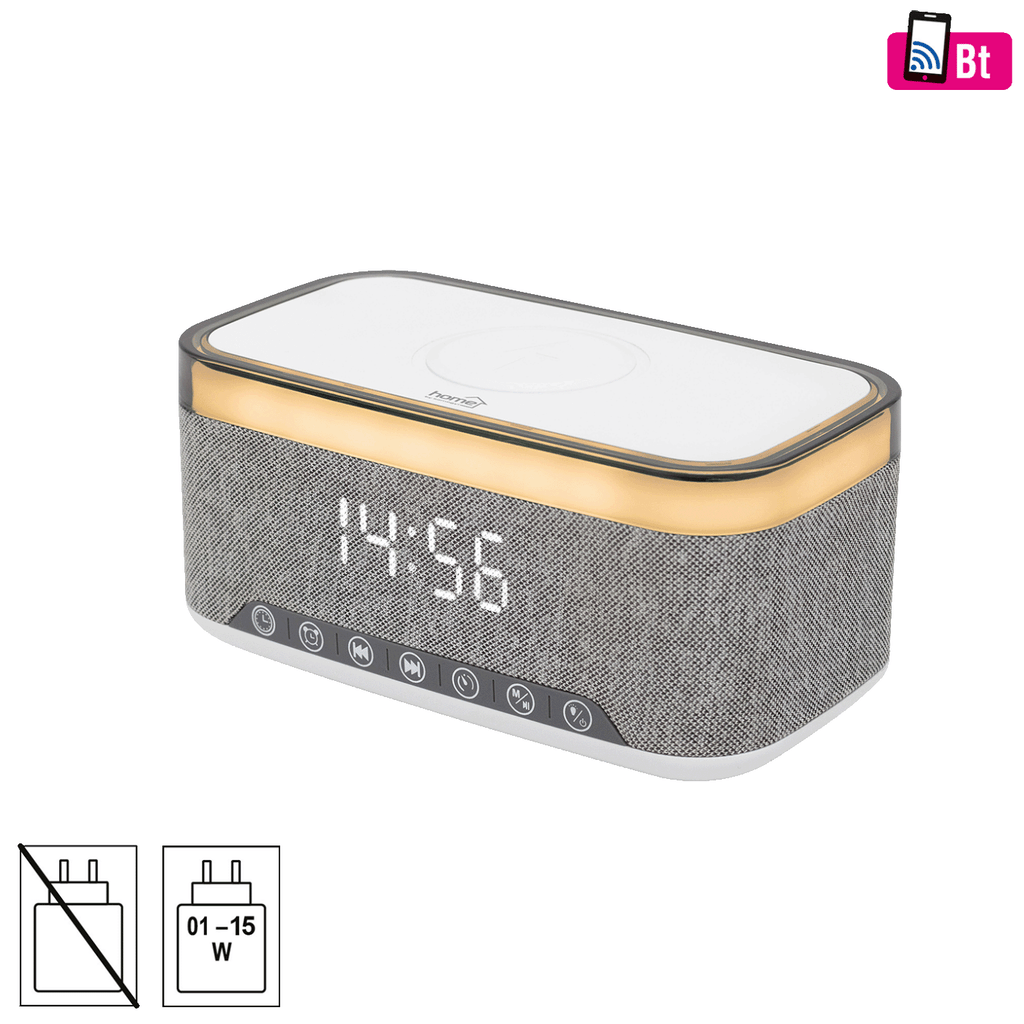 Home Sat sa alarmom, FM, 2 x 5 w Bluetooth, Qi punjenje, Led zaslon, LTCR06