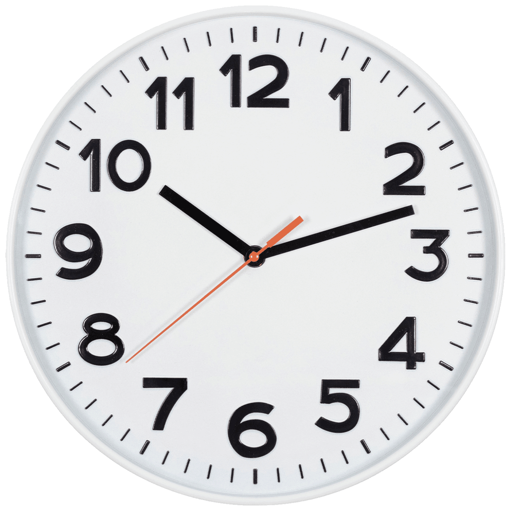 Home Zidni sat stakleni, Ø300 mm, 1 x AA baterija, AWC300WH, Bijeli