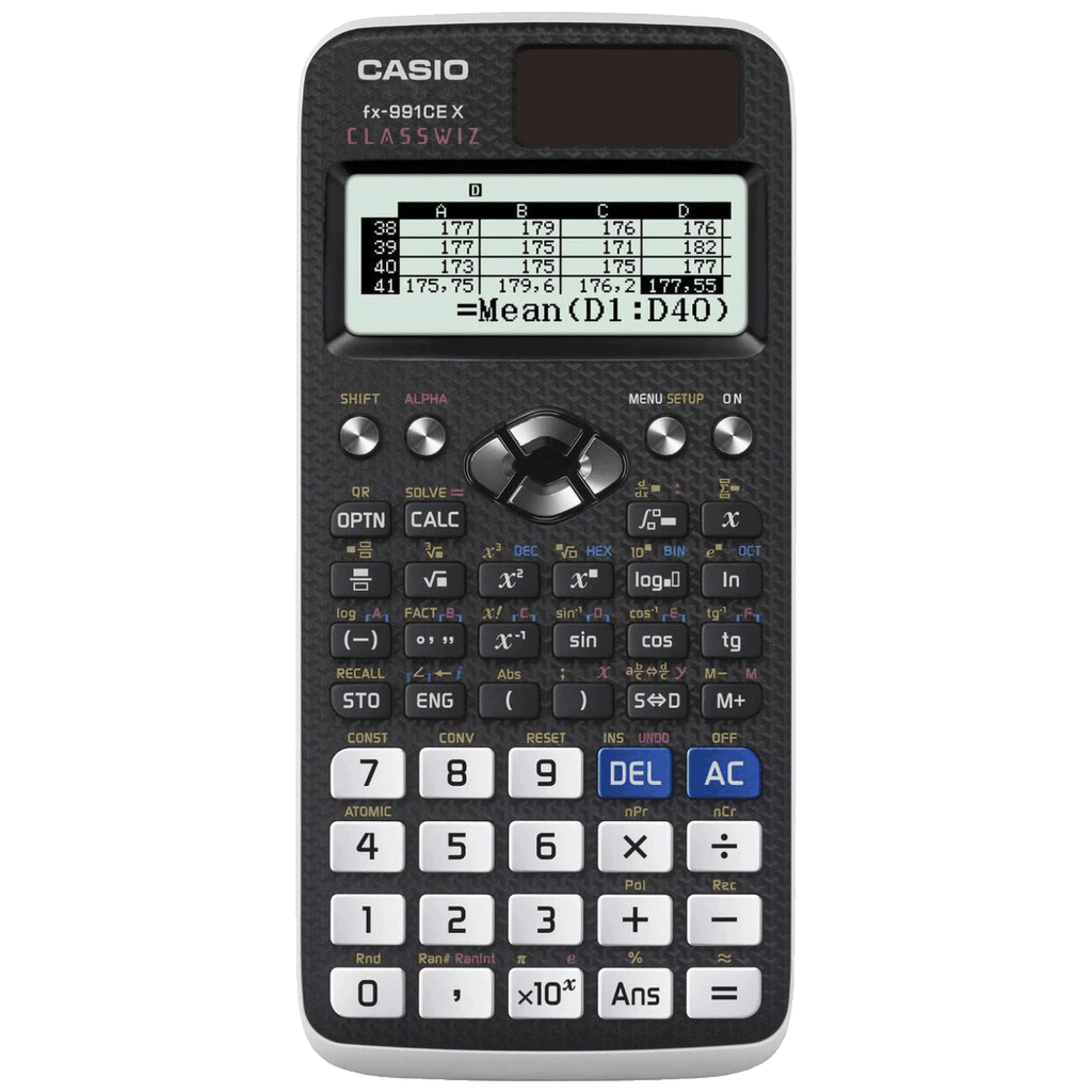Casio Tehničko-znanstveni kalkulator, Solarno/baterijsko napajanje, FX-991CEX, Crni
