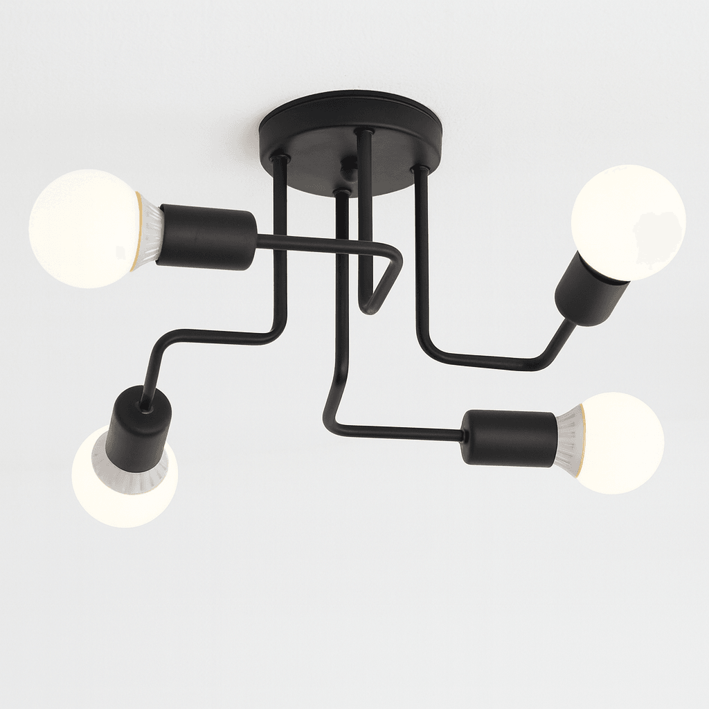 Giga Luster C6042/4, E27x4, Crni