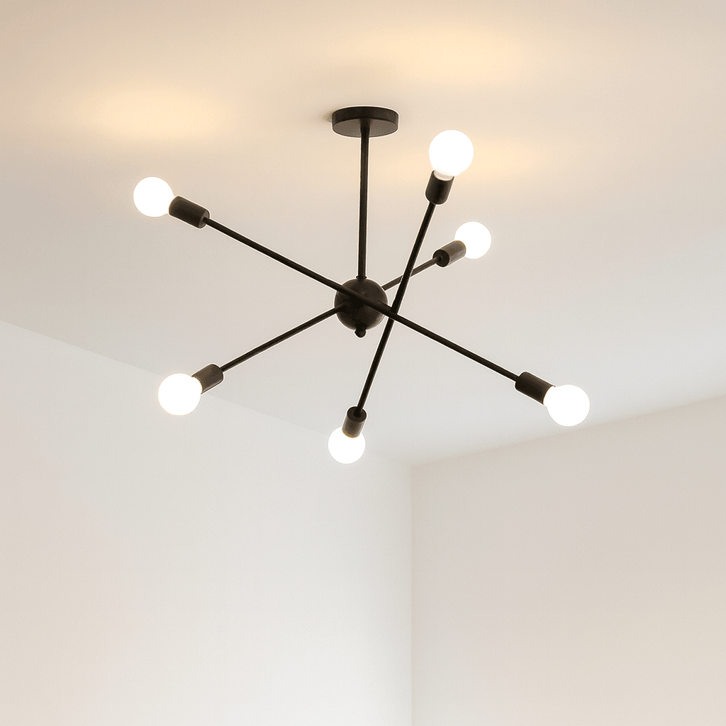 Giga Luster D8021/6, E27x6, Crni