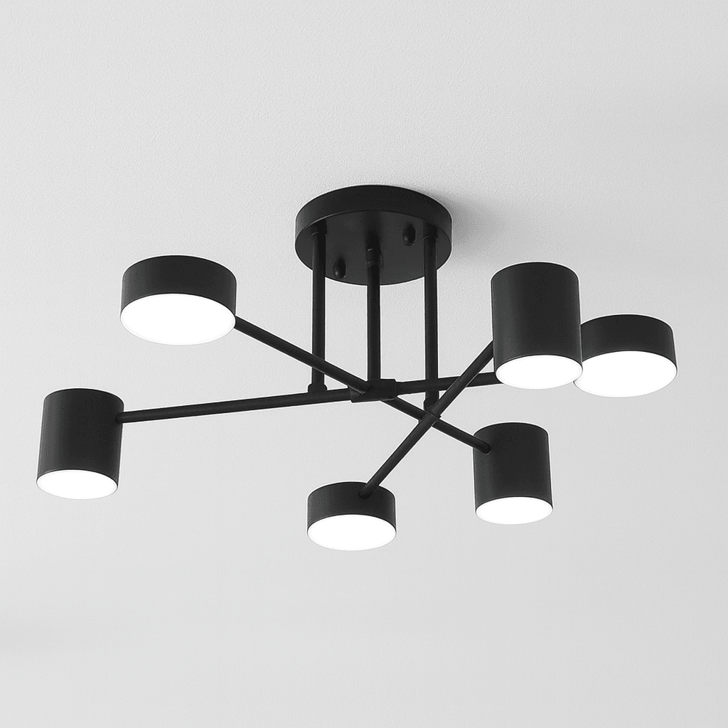 Giga Luster C2263-6,  LED, 6Wx3+5Wx3, Crni