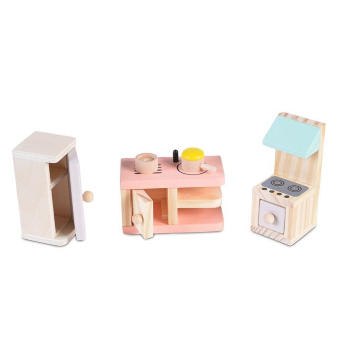 Moni Drveni mini kuhinjski namještaj, Roze