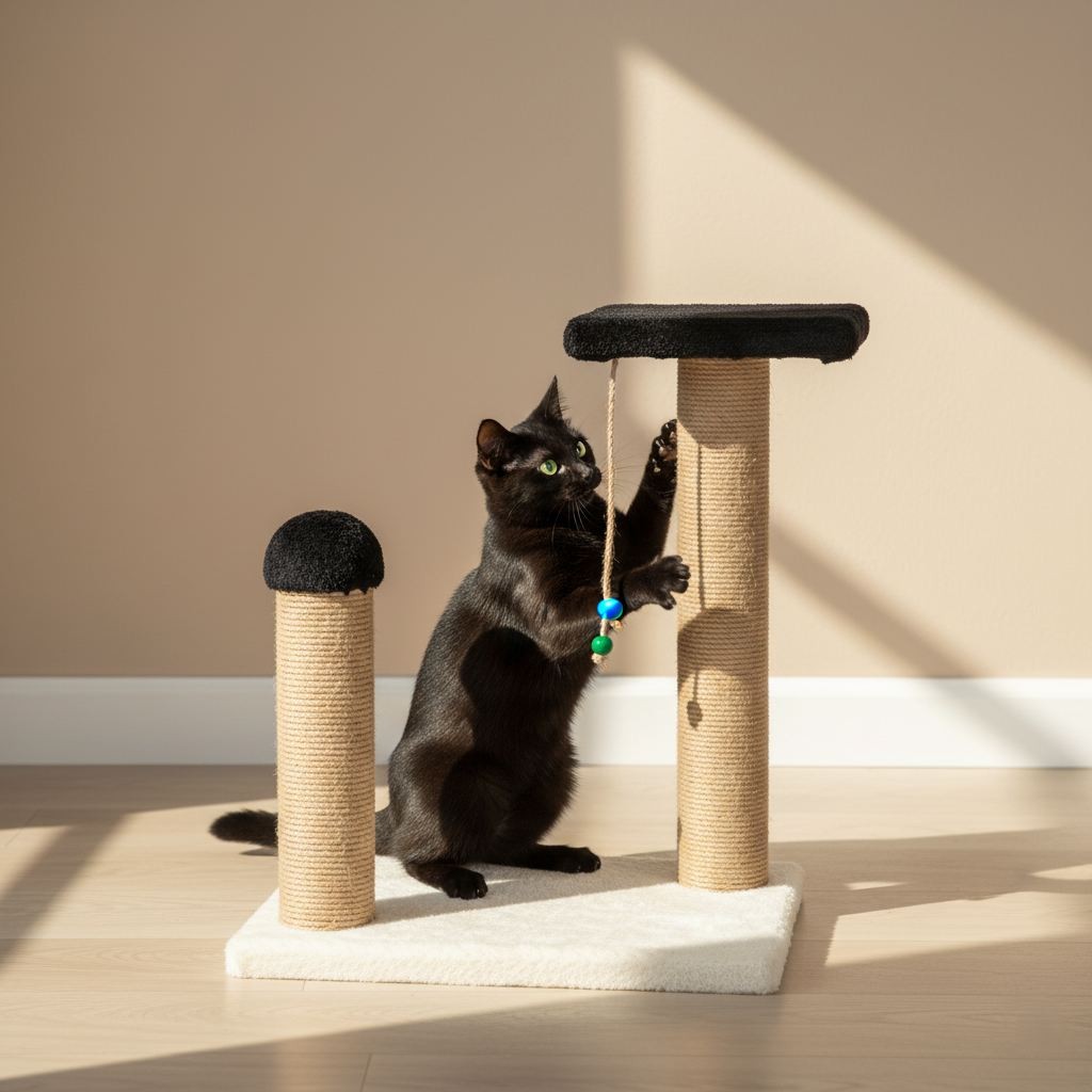 Grebalica za mačke Paws & Whiskers Elsa, crna