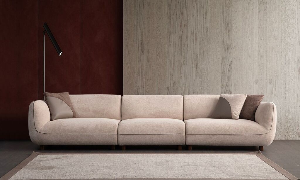 Atelier del Sofa Trosed Pavia 5 sjedišta, 345x90x75cm, krem