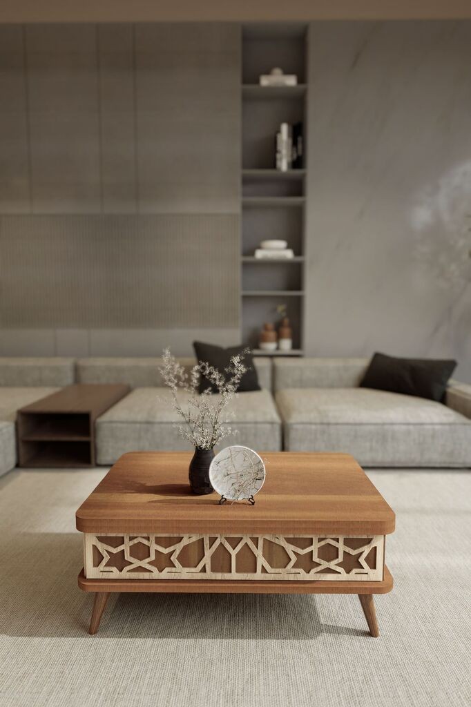 Hanah Home Sto za dnevnu sobu Ottowa Ada 90x38x60 cm, Orah