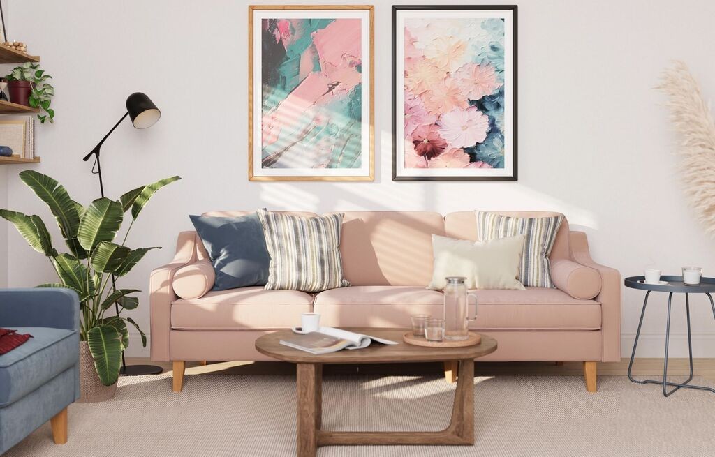 Atelier del Sofa Trosed Robin Extra 3, 220x84x87cm, Svijetlo roza