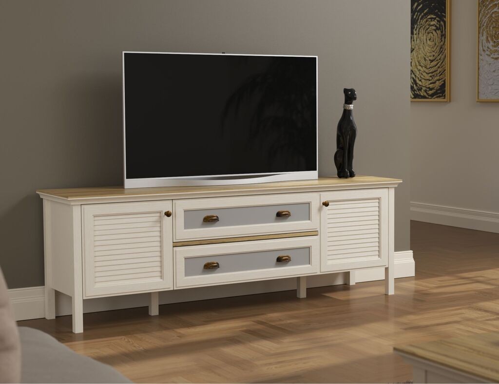 Hanah Home TV komoda FRN, 180,9x61,7x44,2 cm, krem