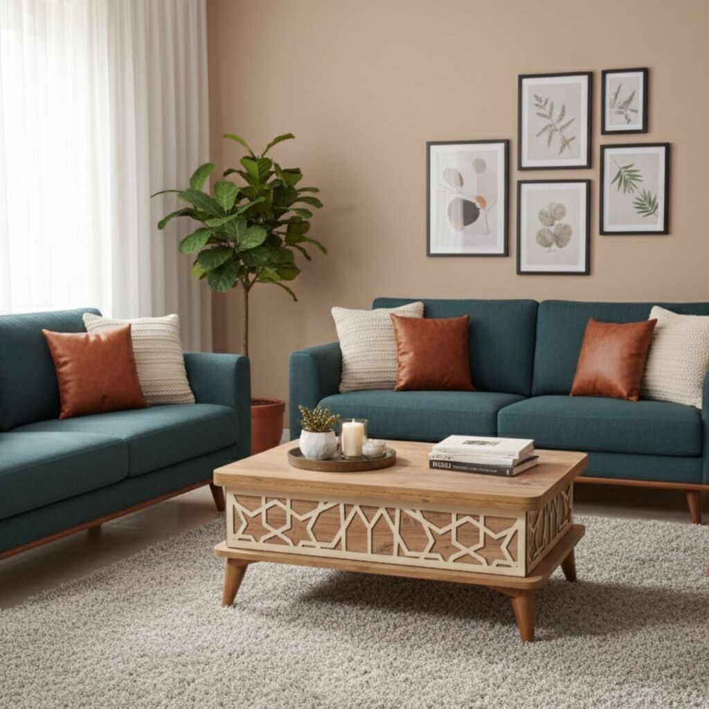 Hanah Home Stol za dnevni boravak Ada 90x38x60 cm, Smeđa