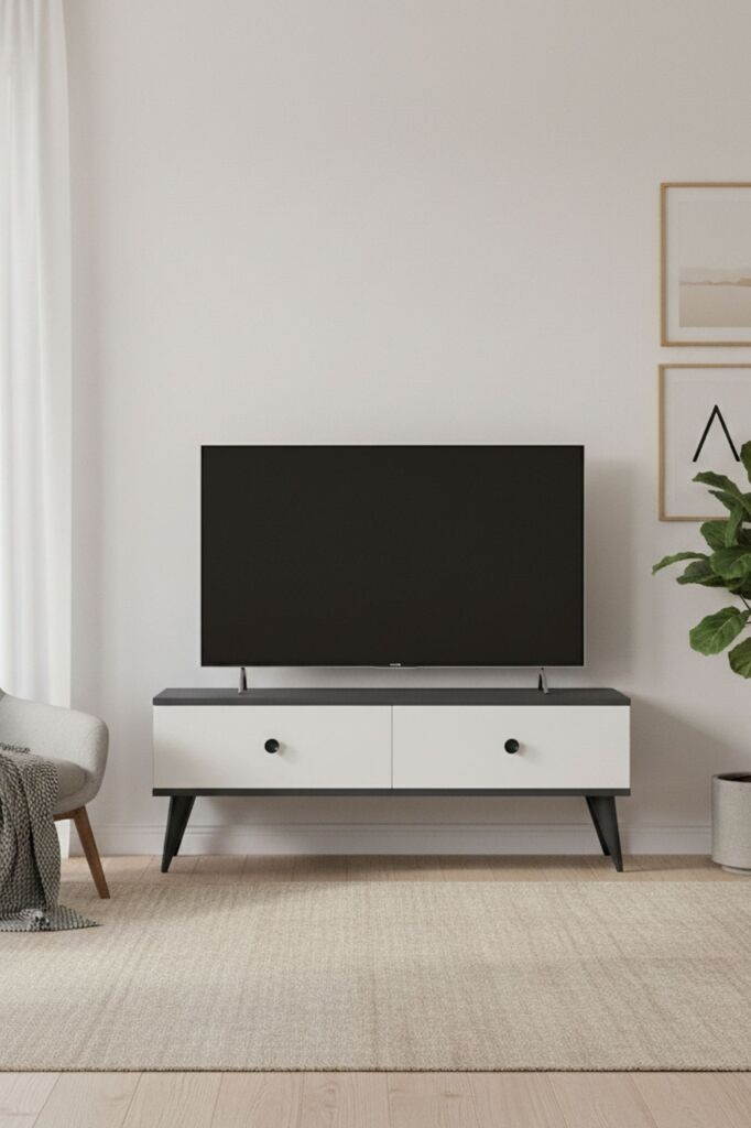 Hanah Kućna TV komoda Mona 120, 120x40,5x32cm, Bijela