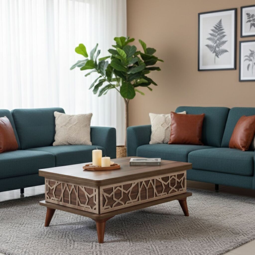 Hanah Home Stol za dnevni boravak Ada 90x38x60 cm, Smeđa