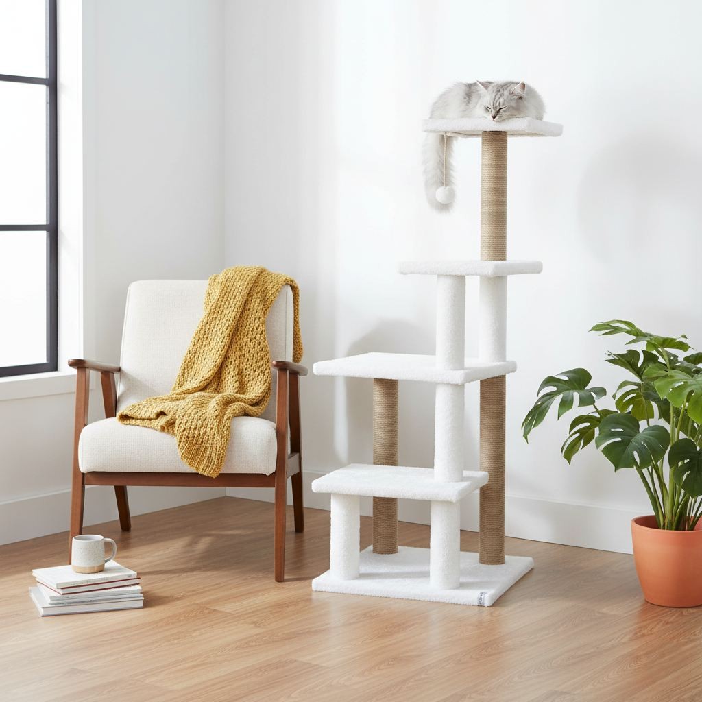 Grebalica za mačke Paws & Whiskers Alessi, bijela