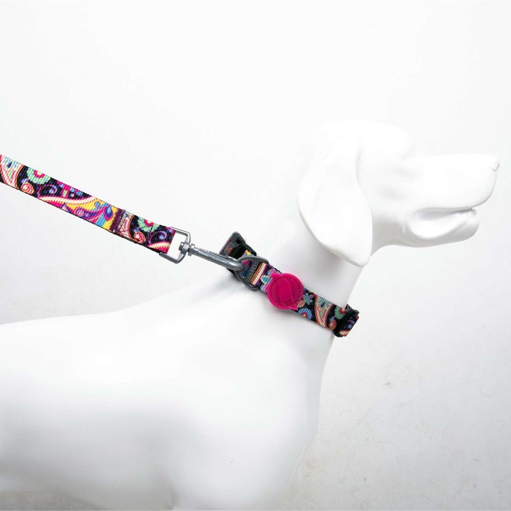 Paws & Whiskers povodac za pse s paisley uzorkom, mali, šareni