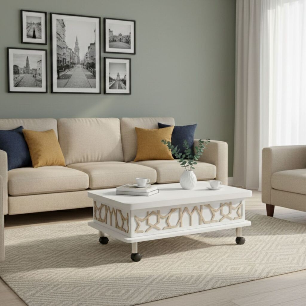 Hanah Home Sto za dnevnu sobu Adt 90x40x60 cm, Bijeli