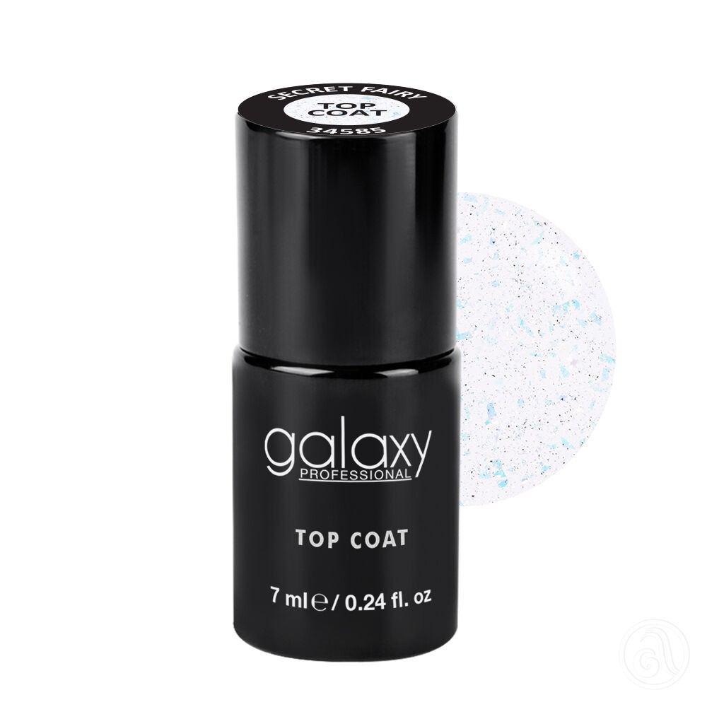Galaxy UV/LED No Cleanse Top Coat, 7ml, Secret Fairy