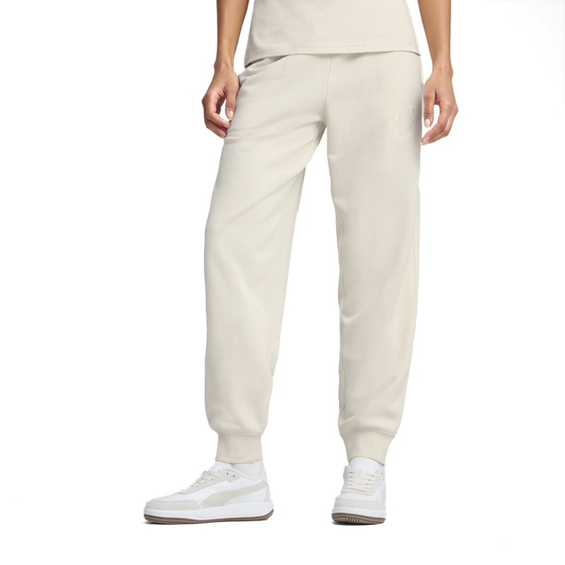 Puma ženski donji dio trenerke ESS SCRIPT COMFORT, bijela