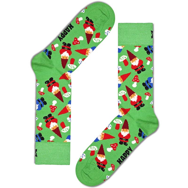 Happy socks Unisex božićne čarape s patuljkom, zelene