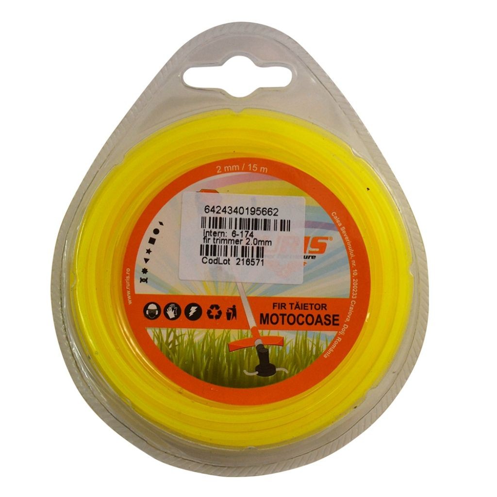 Ruris Struna za trimer,  2mmx15m