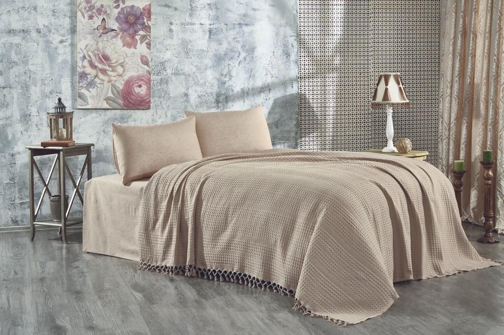 L'essentiel Maison dupli prekrivač Lotus, 220x240cm, braon