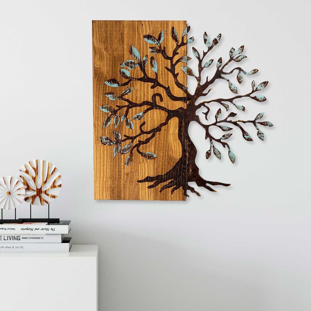 Wallity Zidna dekoracija Agac 5, 58x58 cm, Smeđa