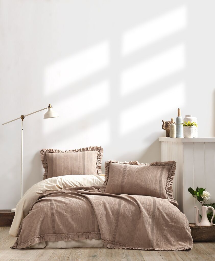 L'essentiel Maison Set Prekrivač za bračni krevet Tziana, 220x240cm, Bež