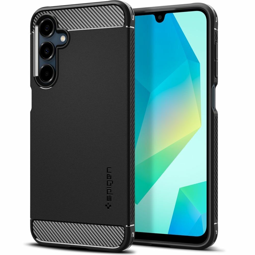 Spigen Maska za mobilni telefon Galaxy A16 4G / 5G Rugged Armor, Crna
