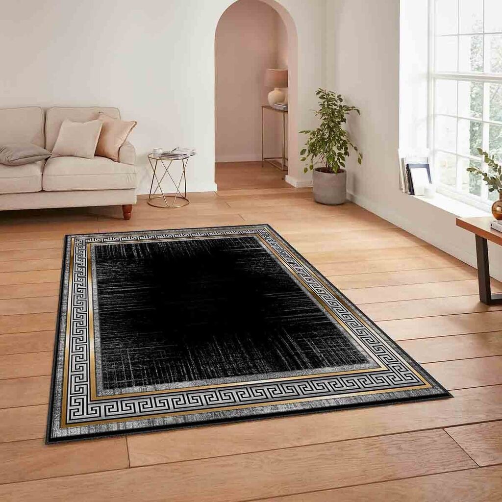 Conceptum Hypnose Tepih HM-CRP25-28, Pravougaoni, 100 x 140 cm, Crni