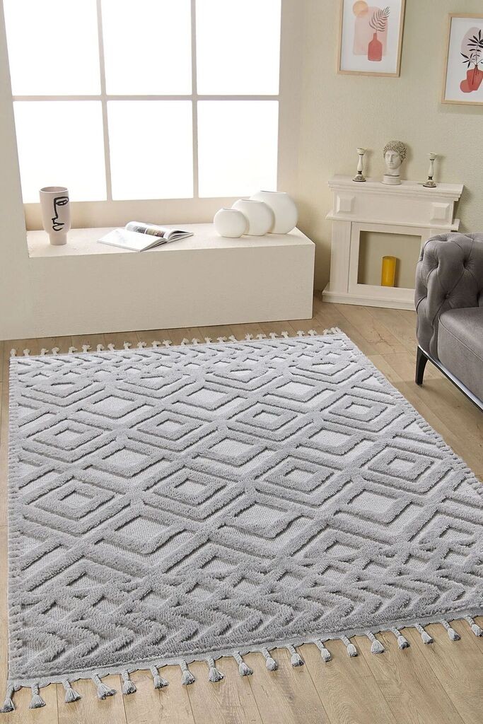 Conceptum Hypnose Tepih 0C830B, Pravougaoni, 100 x 150 cm, Sivi