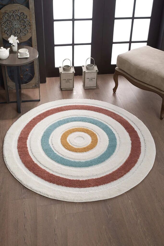 Conceptum Hypnose Tepih 642A, Okrugli, 200 x 200 cm, Šareni