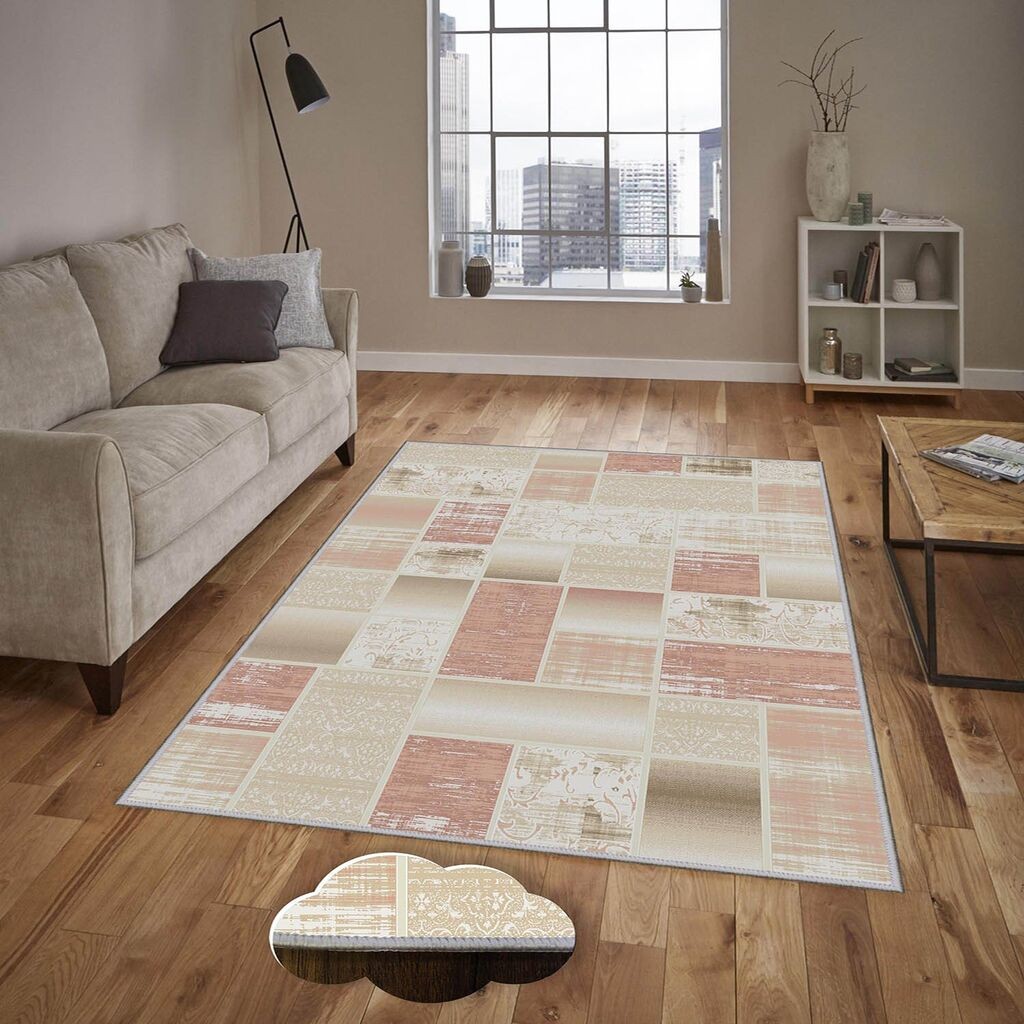 Conceptum Hypnose tepih Eexfab1140, pravougaoni, 100 x 300 cm, krem-roza