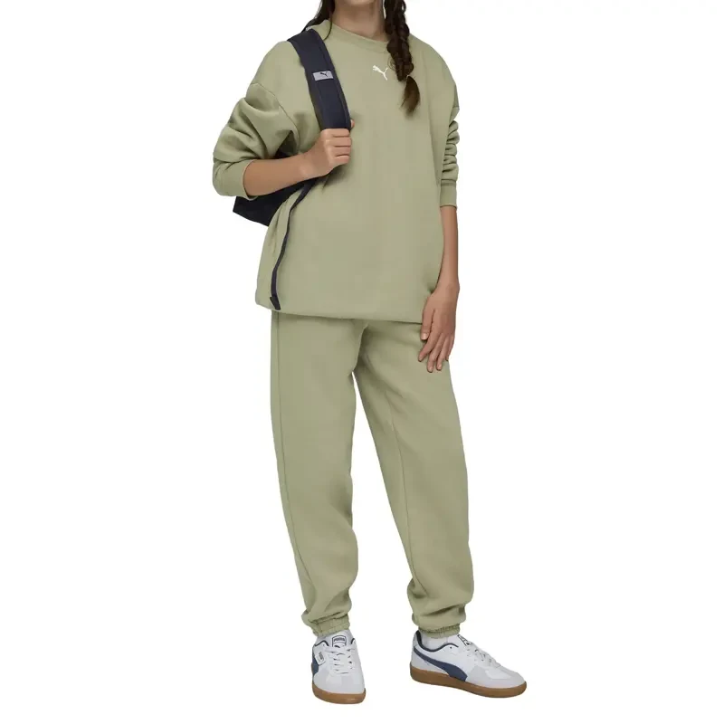 Puma Djevojačka Trenerka Puma Loungewear Predimenzionirana Trenerka G, Zelena