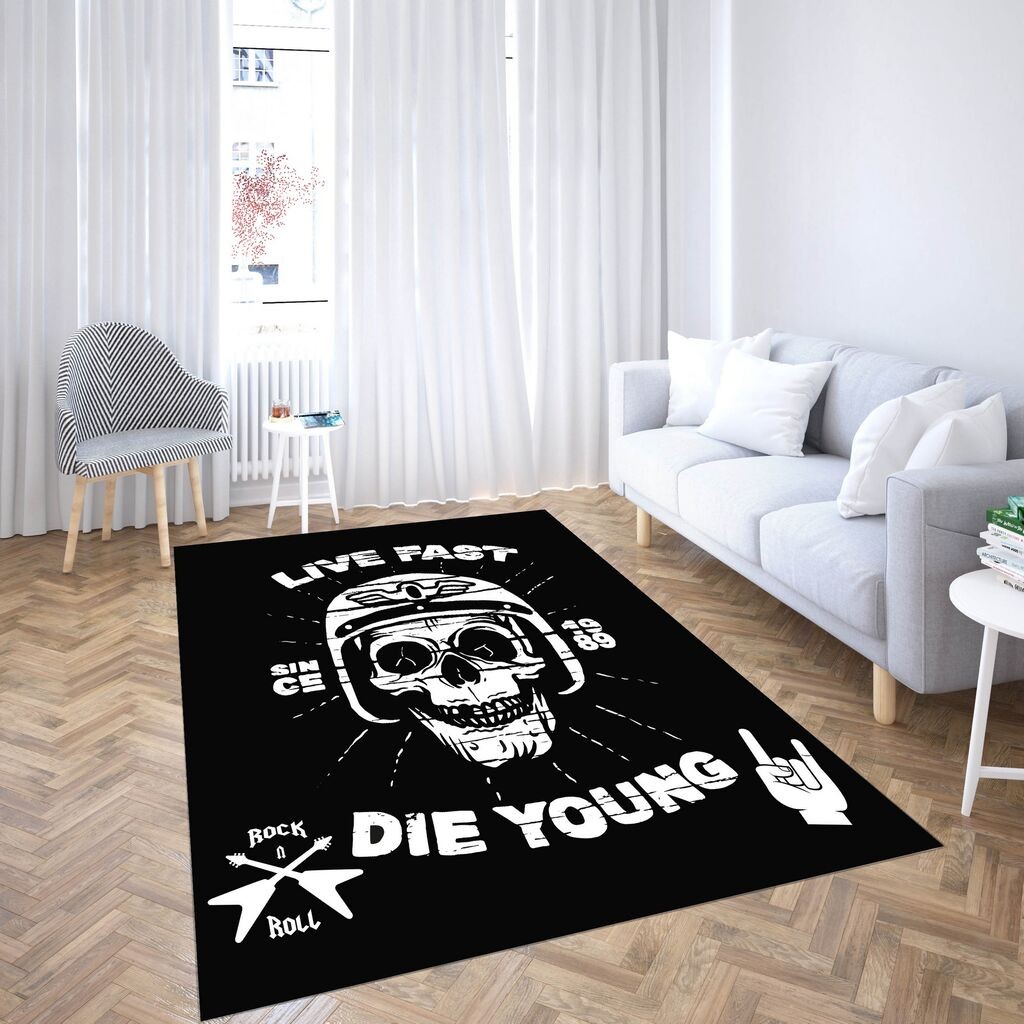 Conceptum Hypnose Tepih Cgkids16, Pravougaoni, 100 x 140 cm, Crno-bijeli