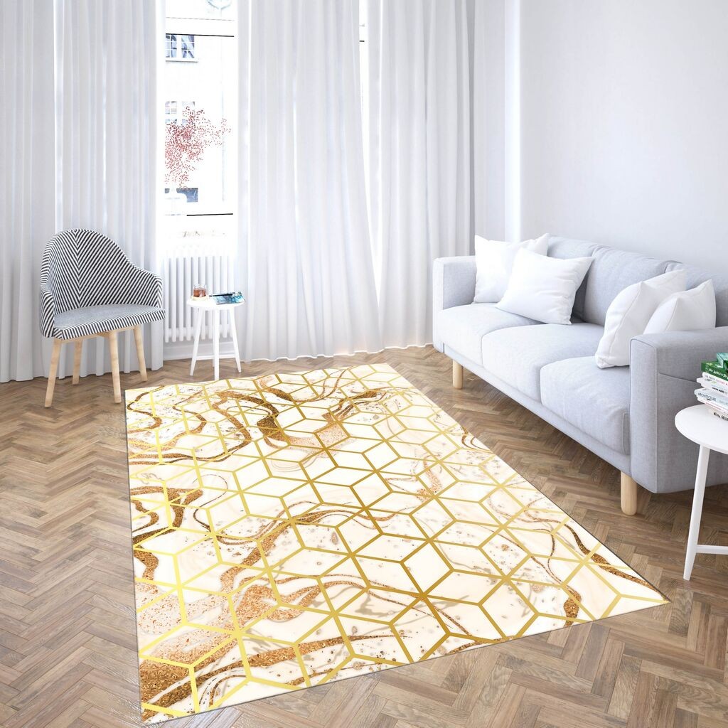 Conceptum Hypnose Tepih CG_92, Pravougaoni, 100 x 140 cm, Krem