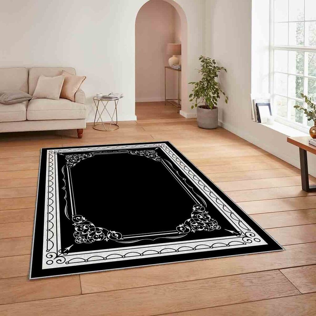 Conceptum Hypnose tepih HM-CRP25-20, Pravougaoni, 100 x 140 cm, Crno-bijeli