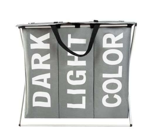 Ruhhy Košara za rublje - 3 komore na preklopnom okviru