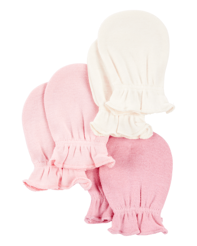 Carters Rukavice za bebe, 1S939110, 3 para, Roze/Bijele
