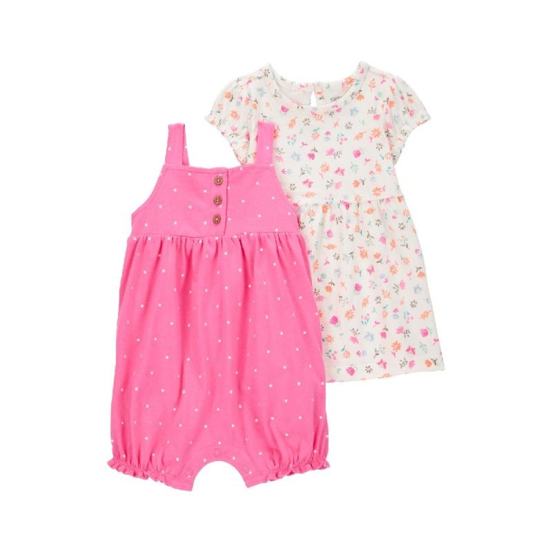 Carters Komplet za bebe haljina i štrampla 1S529710, 2 komada