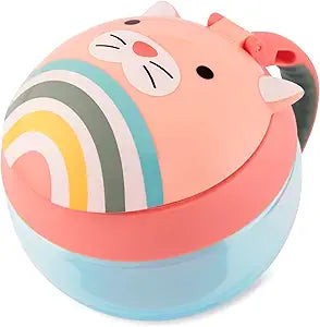 Skip Hop Dječija šolja sa poklopcem Mačka, Narandžasta