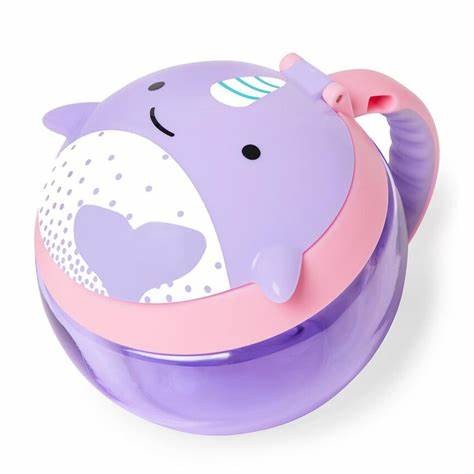 Skip Hop Dječija šolja sa poklopcem Jednorog, Ljubičasta