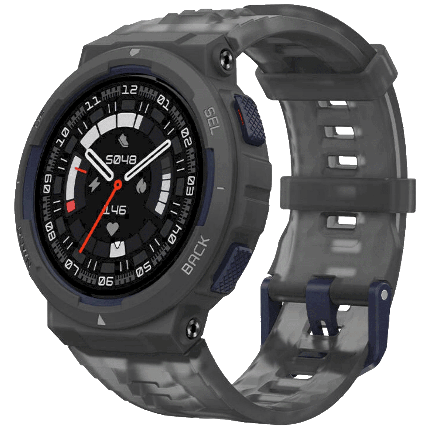 Xiaomi Pametni sat, 1.32", vodootporan 10ATM, BT, GPS, Xiaomi Active Edge, Tamno sivi