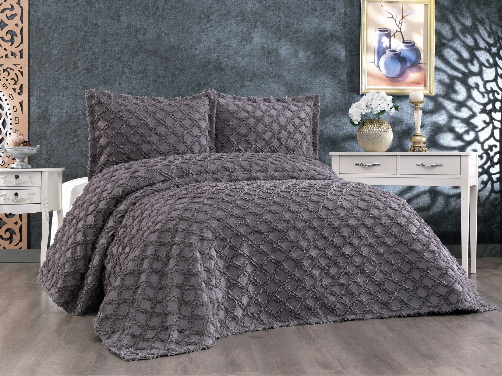 L'essentiel Maison Posteljina za francuski krevet Antracit