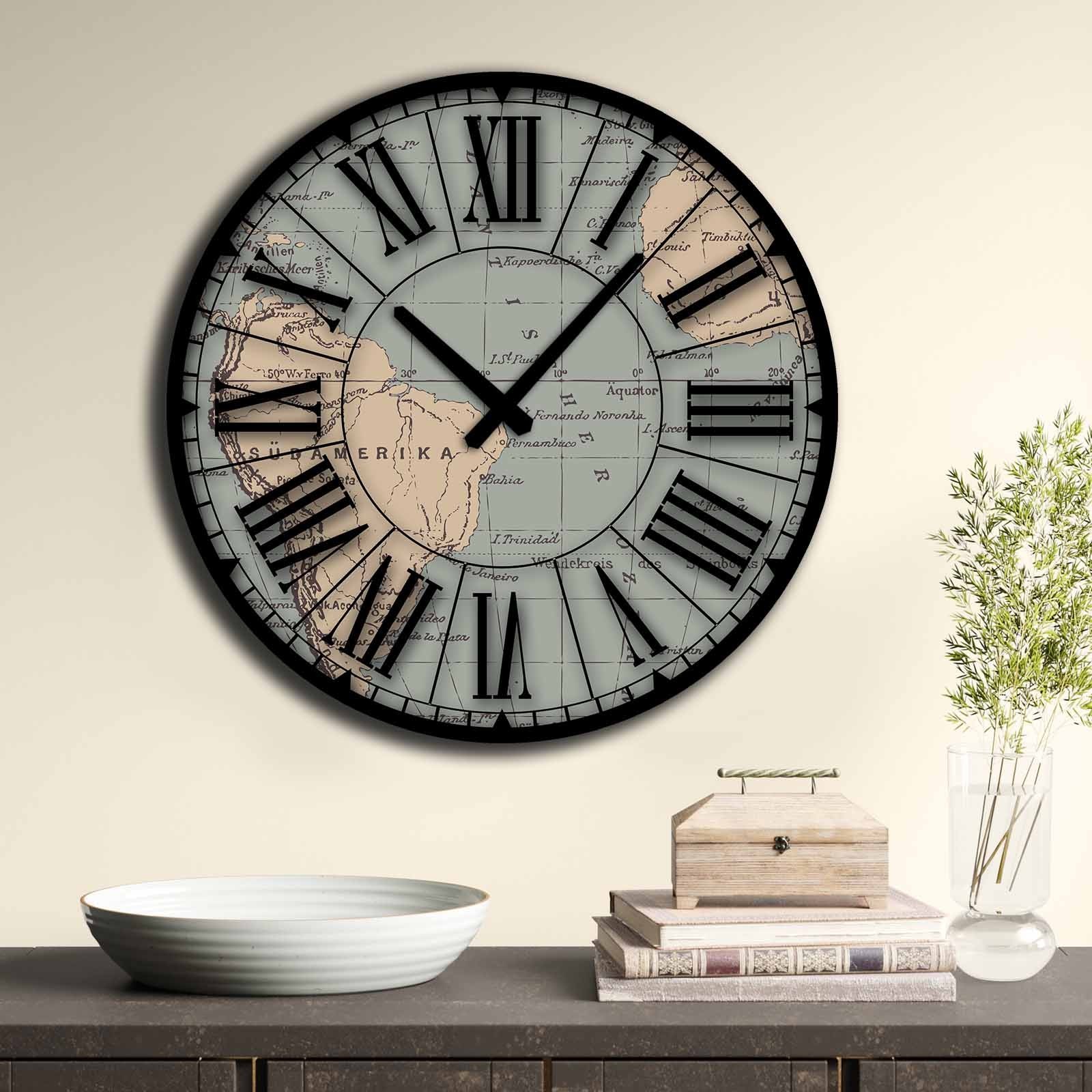 Zidni sat Wallity MDF 50cm šareni