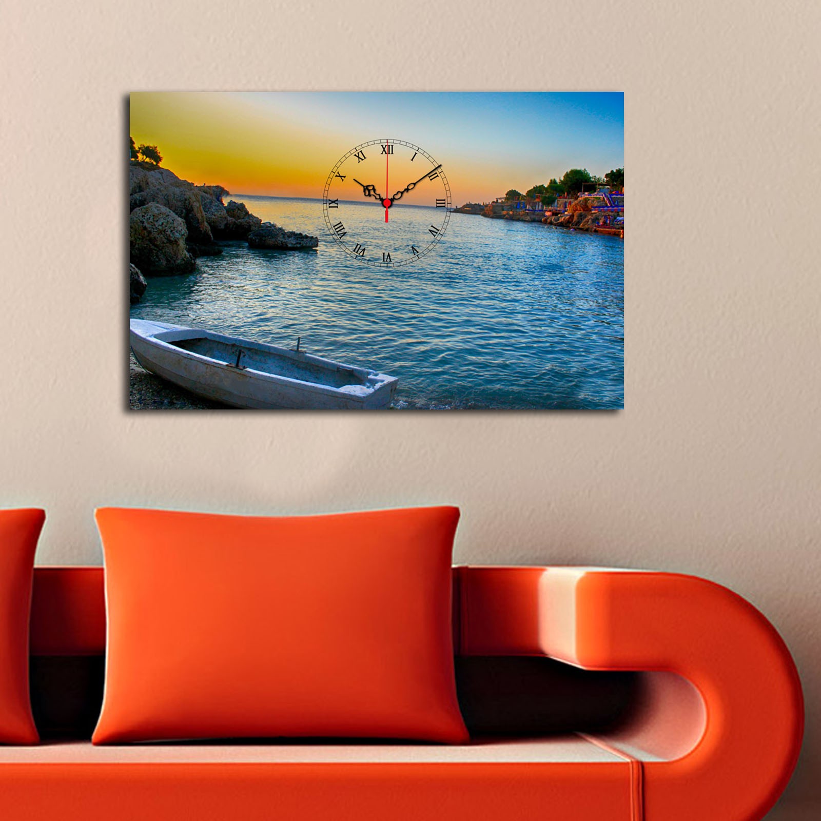 Zidni sat Wallity 45x70cm Šareni