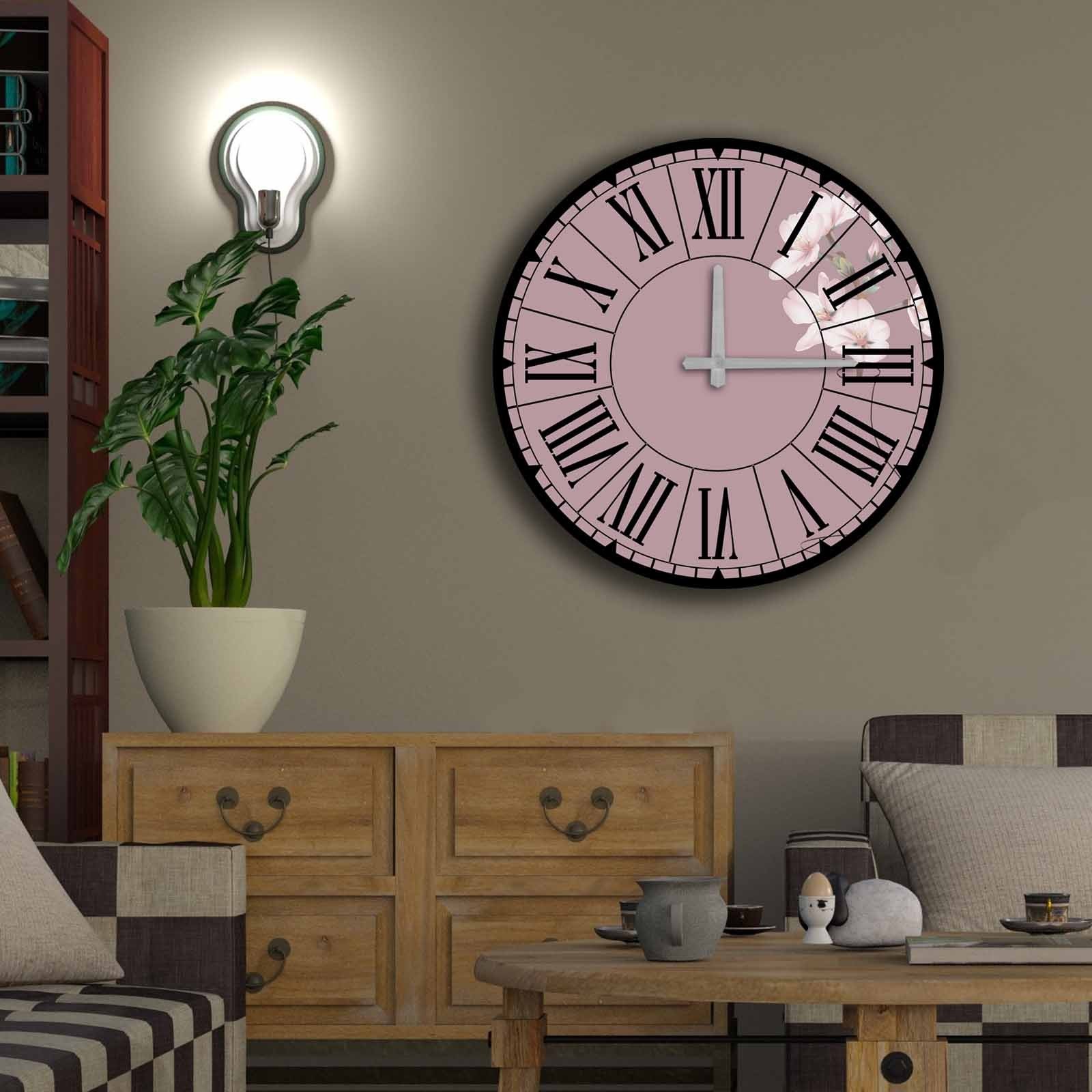 Zidni sat Wallity MDF 50cm šareni