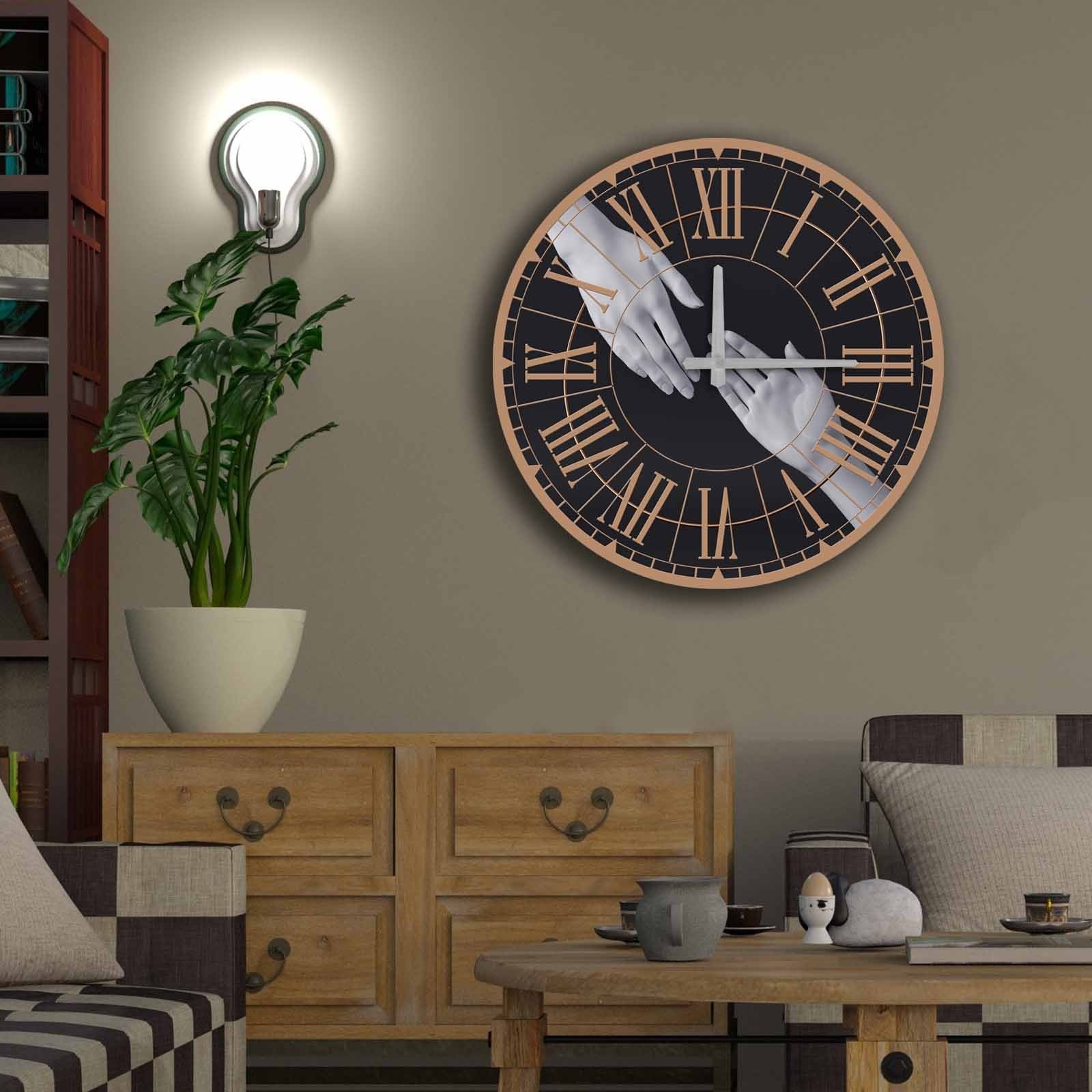 Zidni sat Wallity MDF 50cm šareni