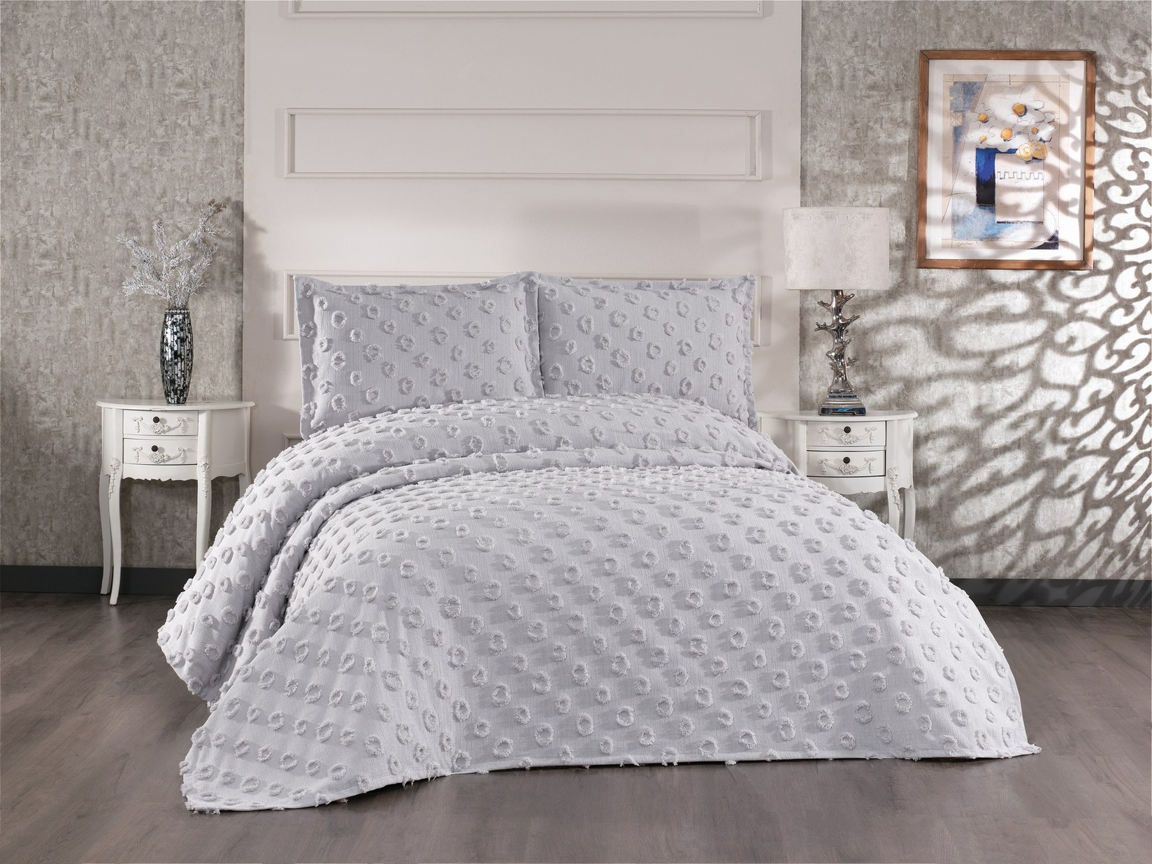 L'essentiel Maison Posteljina za francuski krevet sive boje