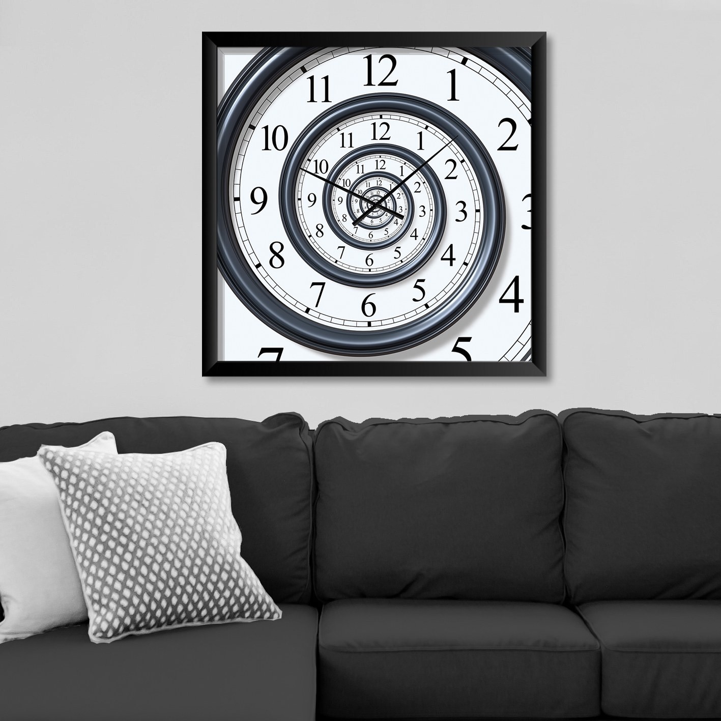 Zidni sat Wallity MDF 45x45, šareni